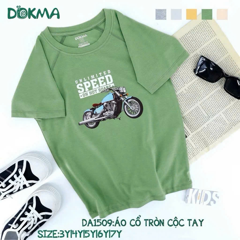 (11-25kg, 3-7Y) Áo Cộc Tay Bé Trai Dokma DA1509 DA2132 DA2957
