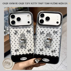 Ốp Lưng Iphone Kitty Đính Đá Nơ Đen Sang Chảnh Kitty Crystal Series - Nắng Case