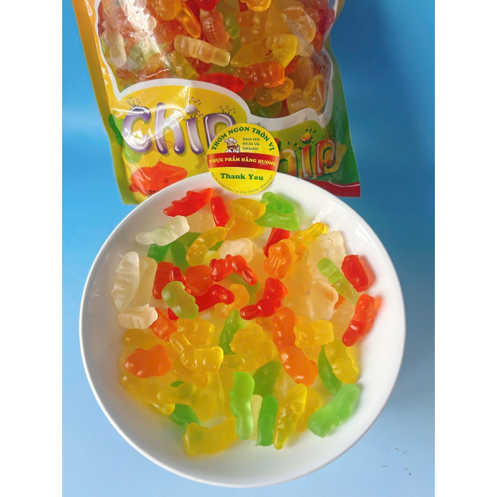 Gói 500g Kẹo Dẻo Chip Chip Mix vị siêu ngon_ăn vặt, food, ngon