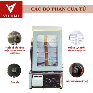 Tủ Hấp Nóng Bánh Bao, Trưng Bày Và Bảo Quản, Kính Cường Lực Và Inox Không Gỉ Chính Hãng-VILUMI