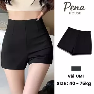 Quần Short UMI Nữ Co Giãn Ôm Dáng, Cạp Cao Khóa Kéo Mặc 2 Mặt