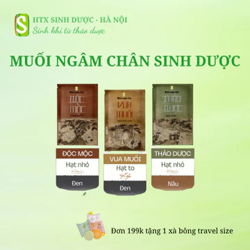 Muối ngâm chân Sinh Dược (Hộp 30 gói x 50g), giảm đau mỏi chân, giảm hôi chân