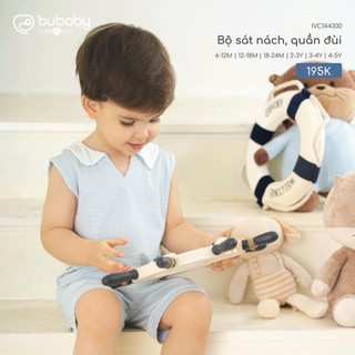 6m-4y | Bubaby Bộ sát nách quần đùi IVC144300 cao cấp chất liệu mềm mại mỏng nhẹ thoáng mát an toàn cho da bé