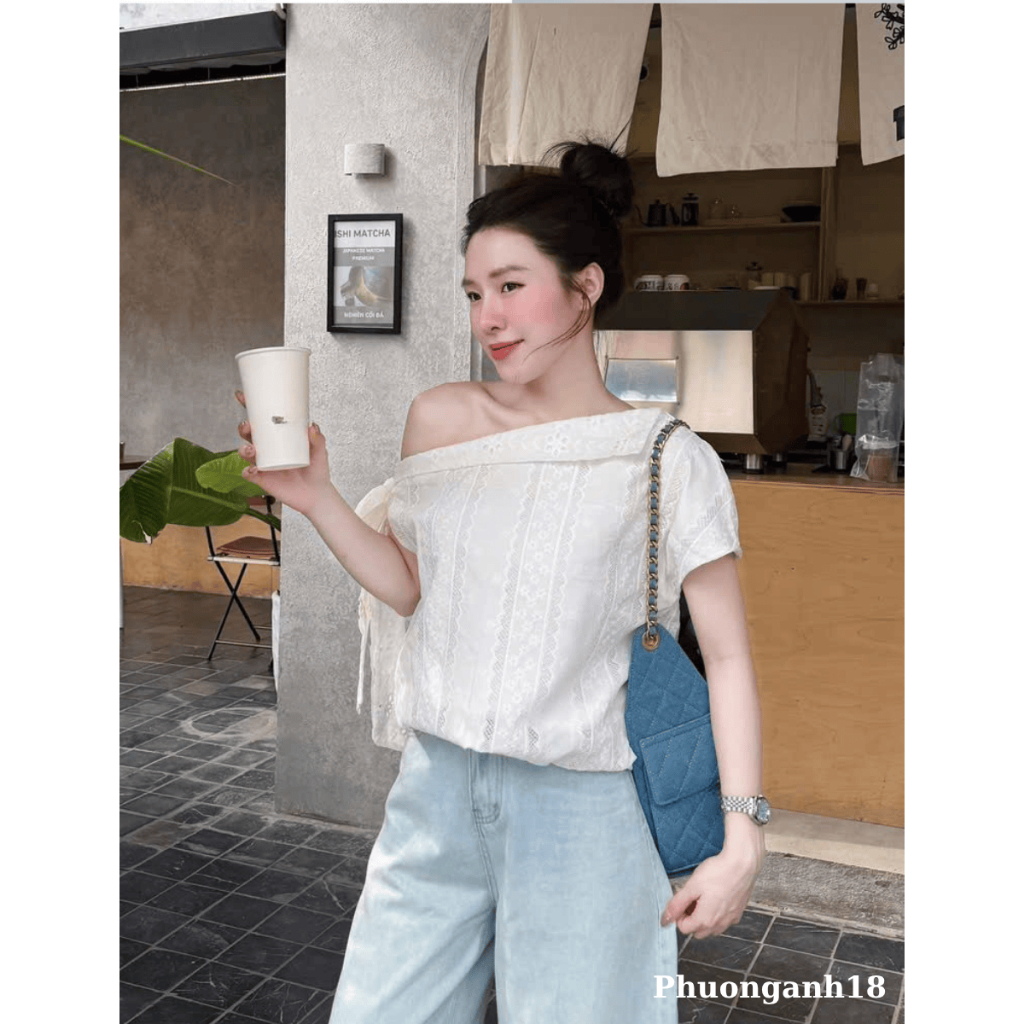 Áo lệch vai kiểu mới hàng QC 1174 A135