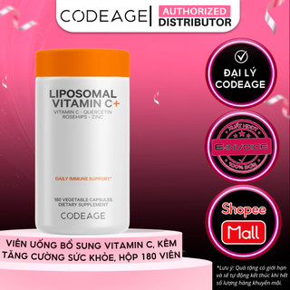[KOL] TPBVSK Viên Uống Bảo Vệ Sức Khỏe Codeage Liposomal Vitamin C+, hộp 180 viên