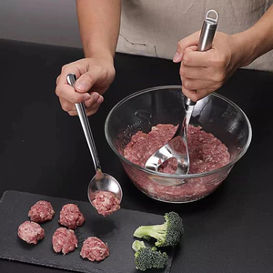 Thìa làm thịt viên bằng inox - Dụng cụ làm mọc viên, thịt viên, chả cá, gà viên, tôm chiên, bò viên tiện dụng