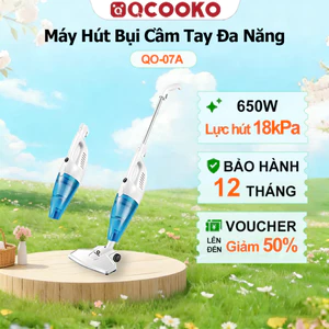 【Tặng Bộ 9 Đầu Hút 】Máy Hút Bụi Cầm Tay Đa Năng QCOOKER, Lực Hút Mạnh 18000Pa Hút Sạch Bụi Xe Bụi Ga Nệm Giường