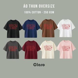 Áo Thun Nam Nữ Oversize 100% Cotton Cao Cấp CLARO - áo phông unisex form dáng rộng TS48