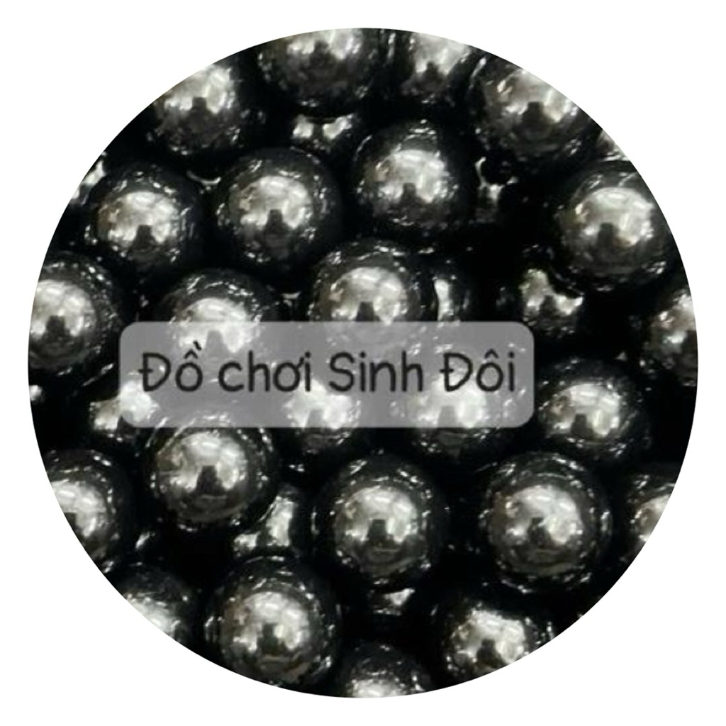 10 viên bi thủy tinh lớn 25mm màu đen - bi ve truyền thống - bi trang trí rất xinh