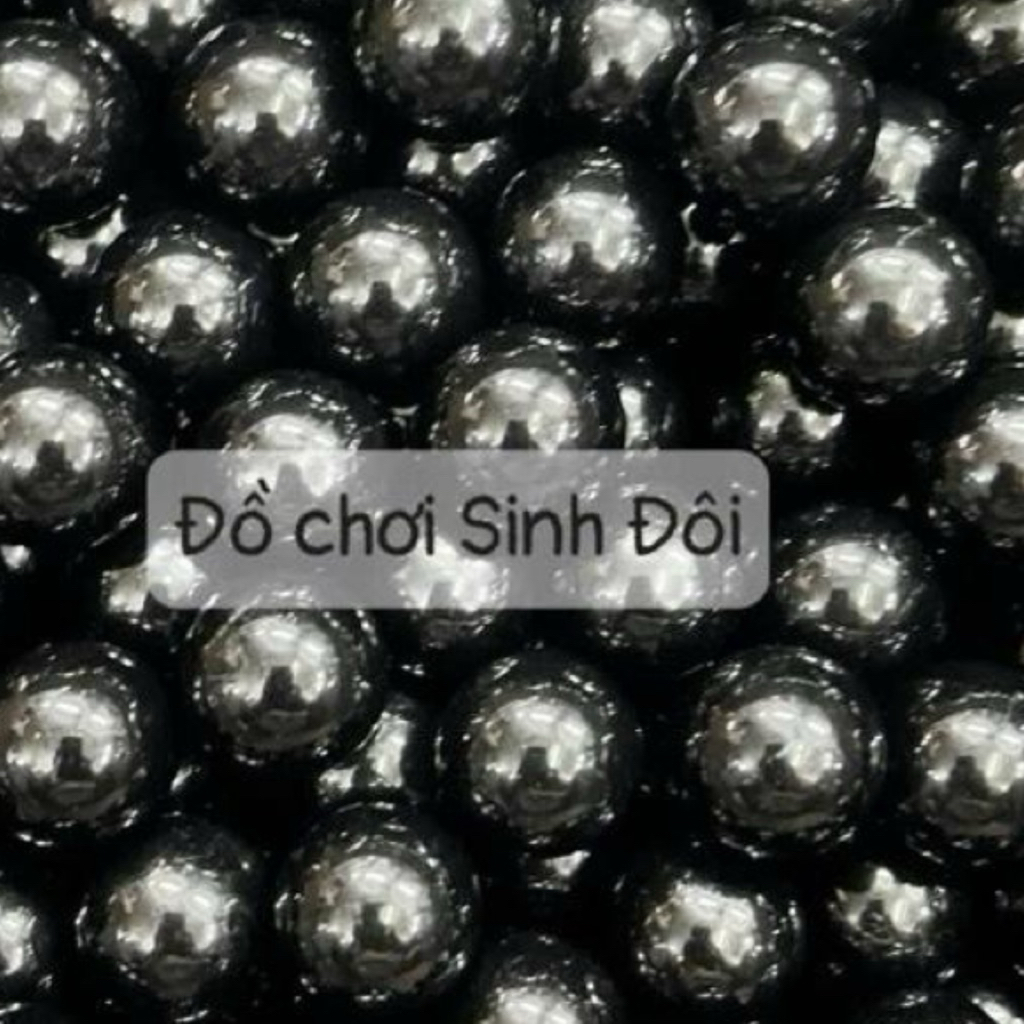 10 viên bi thủy tinh lớn 25mm màu đen - bi ve truyền thống - bi trang trí rất xinh