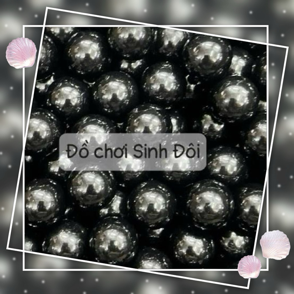 10 viên bi thủy tinh lớn 25mm màu đen - bi ve truyền thống - bi trang trí rất xinh
