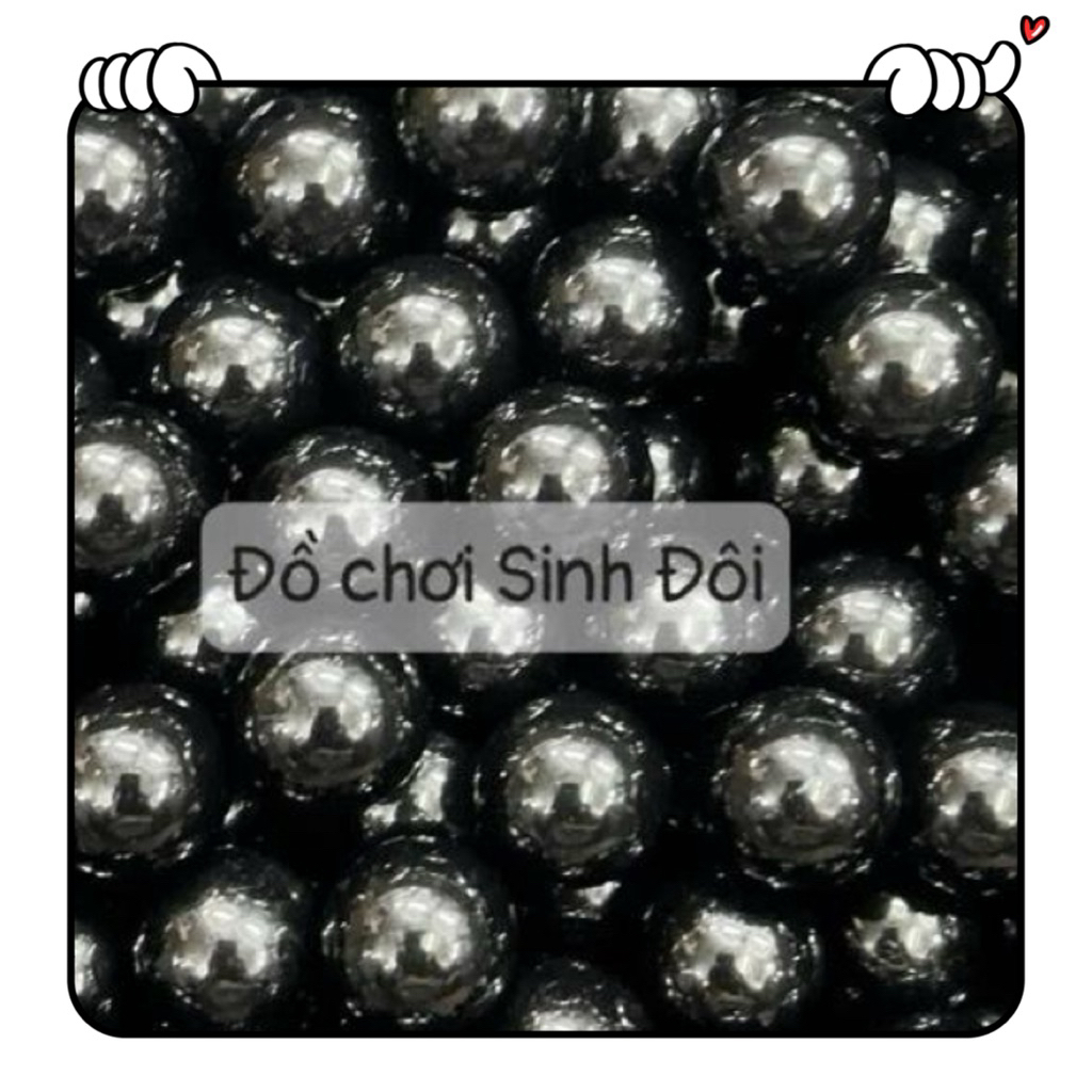 10 viên bi thủy tinh lớn 25mm màu đen - bi ve truyền thống - bi trang trí rất xinh
