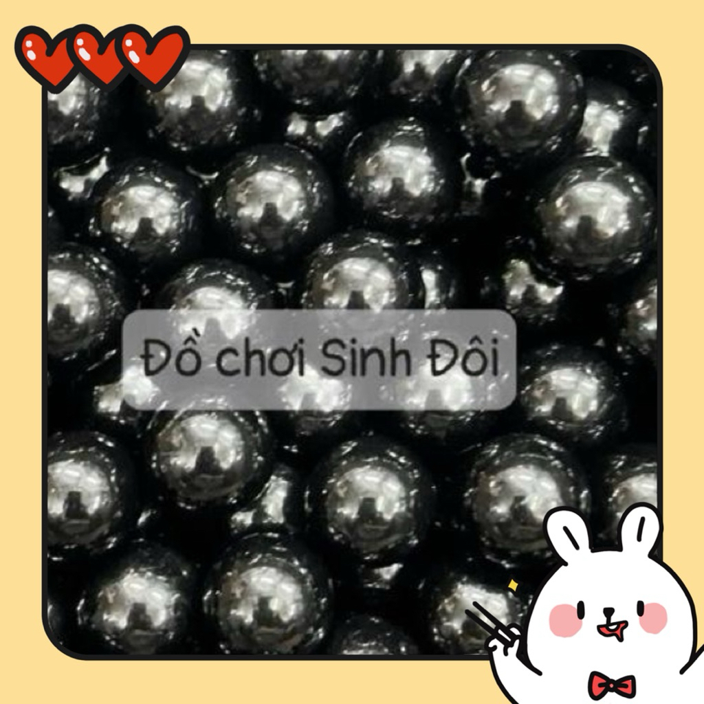 10 viên bi thủy tinh lớn 25mm màu đen - bi ve truyền thống - bi trang trí rất xinh