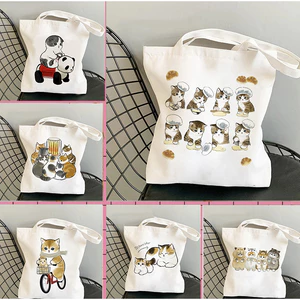 Túi vải tote in hình mèo cute có khóa kéo,ngăn phụ,túi tote đeo vai những chú mèo đáng yêu kích thước 35x40cm tota0309