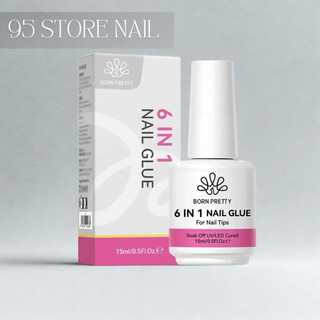 glue gel 6in1 Born Pretty chính hãng 15ml - Sơn gel liên kết 6 trong 1 base, nối úp cứng móng, top loang, top coat