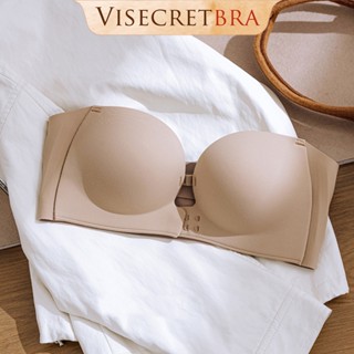 KOL - 250954 -- VISECRETBRA Áo Bra Áo Áo Ngực Nữ Su Đúc Cài Trước Dây Vai Tháo Rời Mút Dày Vừa Gom Quả Mặc Áo Không Dây