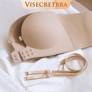 KOL - 250954 -- VISECRETBRA Áo Bra Áo Áo Ngực Nữ Su Đúc Cài Trước Dây Vai Tháo Rời Mút Dày Vừa Gom Quả Mặc Áo Không Dây