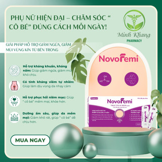 NovoFemi pH Revive suppo -  Phục hồi PH, giảm khô, ngứa rát, giảm dịch tiết bất thường.