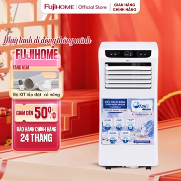 Điều hòa di động đứng 10.000 BTU nhập khẩu FujiE phòng 17-25m2, máy lạnh mini làm lạnh 4 chức năng điều khiển wifi