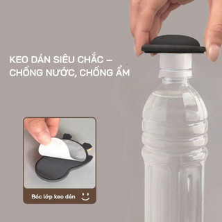 Miếng Dán Tường Chặn Tay Nắm Cửa / Tủ Lạnh Chống Sốc Dày Dặn Bằng Silicon Họa Tiết Hoạt Hình Động Vật Dễ Thương 88541