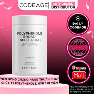 [KOL] TPBVSK Viên Uống Chống Nắng, Chống Oxy Hóa Codeage Polyphenols Broad Spectrum, hộp 120 viên