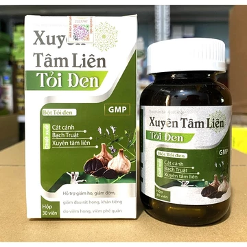 Viên uống thảo mộc Xuyên tâm Liên Tỏi đen Hỗ trợ phòng ngừa các vấn đề về hô hấp ,người có miễn dịch kém viên