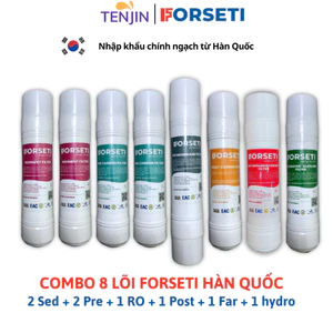Combo 8 Lõi Lọc Forseti Gồm 2 Sediment 2 Pre Carbon, 1 RO, Post Carbon ,Infrared , Hydrogen Model WPK-888-IHA