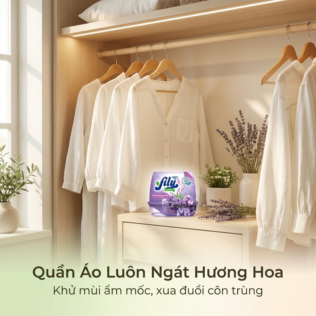 COMBO 5 Sáp Thơm Phòng Khử Mùi Fily Sáp Khử Mùi Thơm Phòng Hương Dịu Nhẹ Cho ô tô Tủ Đồ Tủ Quần Áo