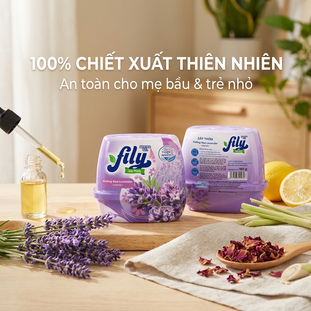 COMBO 5 Sáp Thơm Phòng Khử Mùi Fily Sáp Khử Mùi Thơm Phòng Hương Dịu Nhẹ Cho ô tô Tủ Đồ Tủ Quần Áo