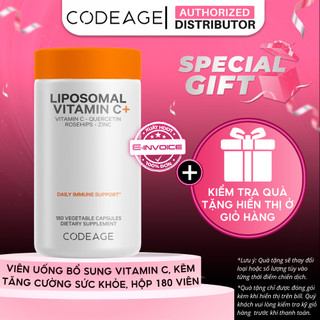 TPBVSK Viên Uống Bảo Vệ Sức Khỏe Codeage Liposomal Vitamin C+, 180 viên