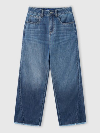 Quần jeans dài nữ YODY ống suông cạp cao tôn dáng WCJE26A004