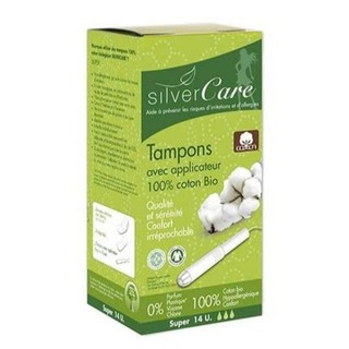 Tampon Hữu Cơ Có Cần Đẩy Silvercare Super 14 Miếng – Thấm Hút Vượt Trội, Tự Tin Vận Động Mọi Lúc - Natural Market