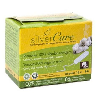 Tampon Hữu Cơ Silvercare Regular 18 Miếng – Tự Do Vận Động, Bảo Vệ Dịu Nhẹ Từ Sợi Bông Thuần Khiết - Natural Market