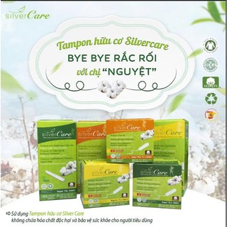 Tampon Hữu Cơ Có Cần Đẩy Silvercare Super 14 Miếng – Thấm Hút Vượt Trội, Tự Tin Vận Động Mọi Lúc - Natural Market