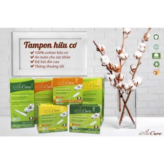 Tampon Hữu Cơ Có Cần Đẩy Silvercare Super 14 Miếng – Thấm Hút Vượt Trội, Tự Tin Vận Động Mọi Lúc - Natural Market
