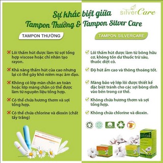 Tampon Hữu Cơ Có Cần Đẩy Silvercare Super 14 Miếng – Thấm Hút Vượt Trội, Tự Tin Vận Động Mọi Lúc - Natural Market