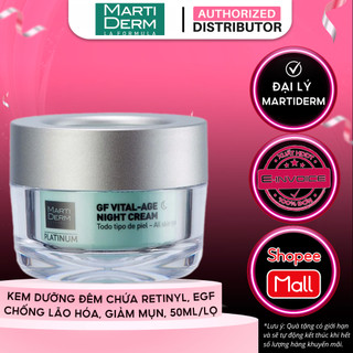 Kem Dưỡng Phục Hồi Hỗ Trợ Giảm Mụn & Trẻ Hóa - MartiDerm Platinum GF Vital Age Night Cream 50ml