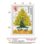 Tranh Gạch UV / Gạch Ép Kính / Kim Tuyến Định Hình - Họa Tiết Cây Mai - Mẫu Đứng - Kích Thước 90x120 - PVP — ảnh 5