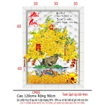 Tranh Gạch UV / Gạch Ép Kính / Kim Tuyến Định Hình - Họa Tiết Cây Mai - Mẫu Đứng - Kích Thước 90x120 - PVP — ảnh 7