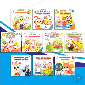 Bộ 10 Cuốn Sách Ehon Kỹ Năng Sống Cho Bé Song Ngữ Việt Anh Truyện Tranh Giáo Dục Sớm Cho Bé