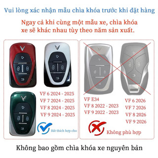 (phôm khoá lồi <2025 )Ốp Chìa Khoá Vinfat VF6, VF7, VF9, VF8 Xe Điện VF 6, VF 7, VF 9, VF 8, VF6S VF6 Plus VF8S VF8