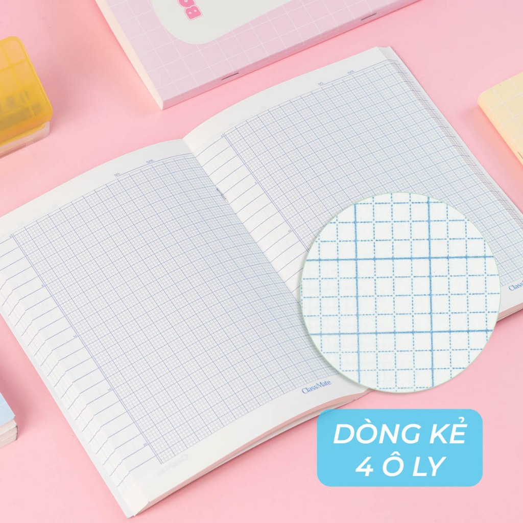 Tập Học Sinh Miền Nam 200 Trang Classmate Vở 4 ÔLy 80gsm A5 Vở 4 ÔLi 2x2mm Vở Học Sinh Cấp 1 Tập Viết Ghi Bài NA5-20-017