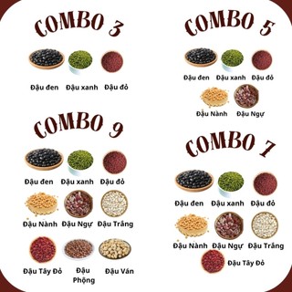 [Hàng Mới] COMBO 3,5,7,9 Loại Đậu Quê Hồn Quảng - Đậu Sạch, Không Chất Bảo Quản - Nấu Chè, Làm Sữa Hạt, Ăn Dặm Cho Bé