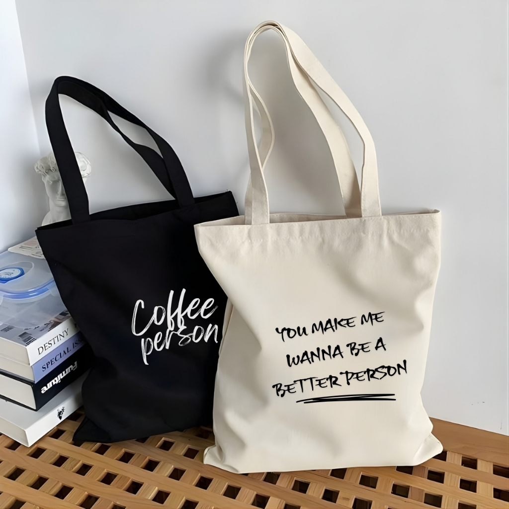 Túi vải tote có khóa kéo,ngăn phụ nhiều hình thời trang túi tote đeo vai dễ thương hottrend đựng vừa A4 35x40cm tota0311