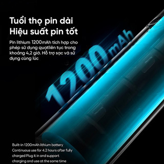 (Quà tặng không bán) Quạt tích điện cầm tay mini Lumias X6 Lite - 5W, 5 tốc độ gió