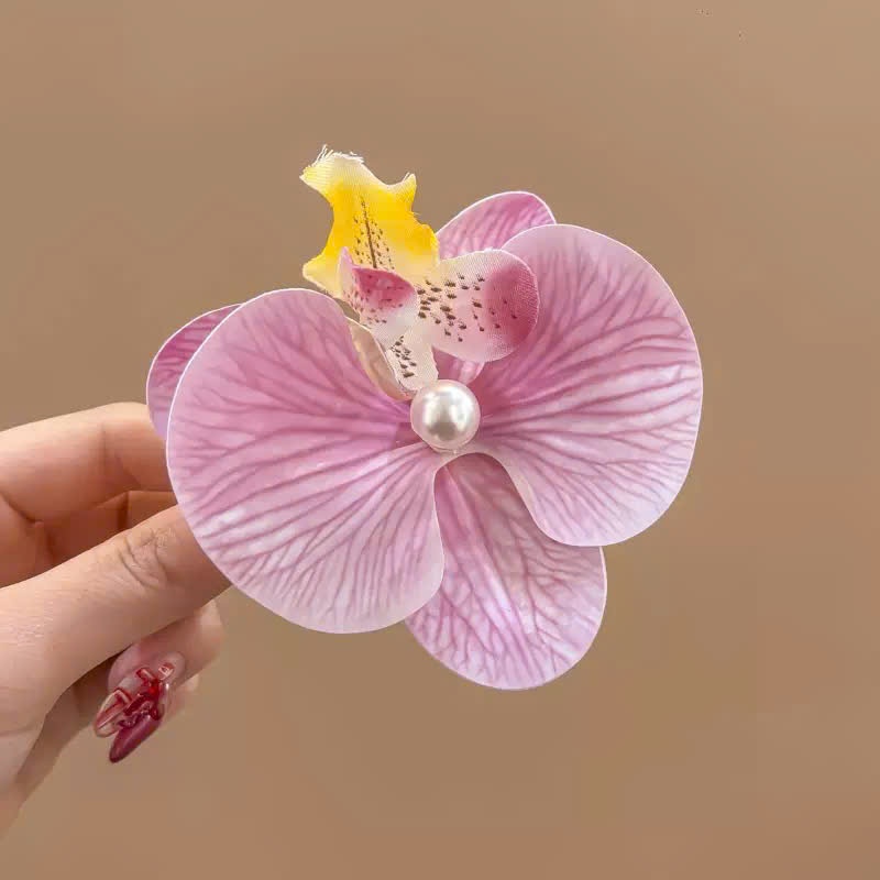 Kẹp Tóc Lan Hồ Điệp Đính Ngọc Nổi Bật, Phụ Kiện Tóc Đi Biển Chụp Ảnh Chất Liệu Vải Cao Cấp Cho Nữ | Shopee Việt Nam