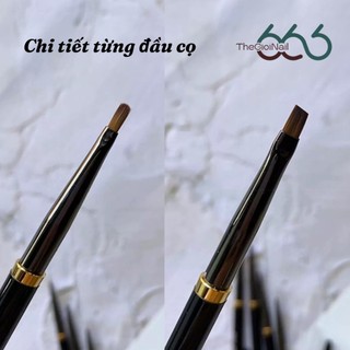 Bộ 10 Cọ Nail LAWEI Chính Hãng Cao Cấp Có Nắp – Set Cọ Vẽ Line, French, Nặn Gel, Detail Chuẩn Salon Thegioinail666