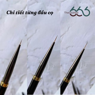 Bộ 10 Cọ Nail LAWEI Chính Hãng Cao Cấp Có Nắp – Set Cọ Vẽ Line, French, Nặn Gel, Detail Chuẩn Salon Thegioinail666