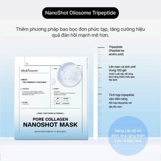 Mặt Nạ Thạch Collagen MediAnswer Nâng Cơ Mặt Nạ Medianswer Vita/Pore/Calming Collagen Nanoshot 5 miếng -Skinora Beauty