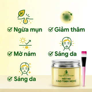 Mặt Nạ Cao Tinh Nghệ Ngân Bình 50g Mờ Thâm Dưỡng Sáng Da Hỗ Trợ Phục Hồi Da Sau Mụn